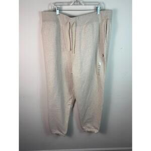NWOT Polo Ralph Lauren Fleece Sweatpants Big & Tall 3XLT Beige Brown Oatmeal